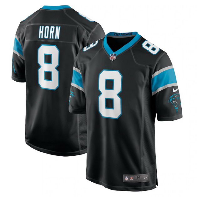 mens nike jaycee horn black carolina panthers game player jersey